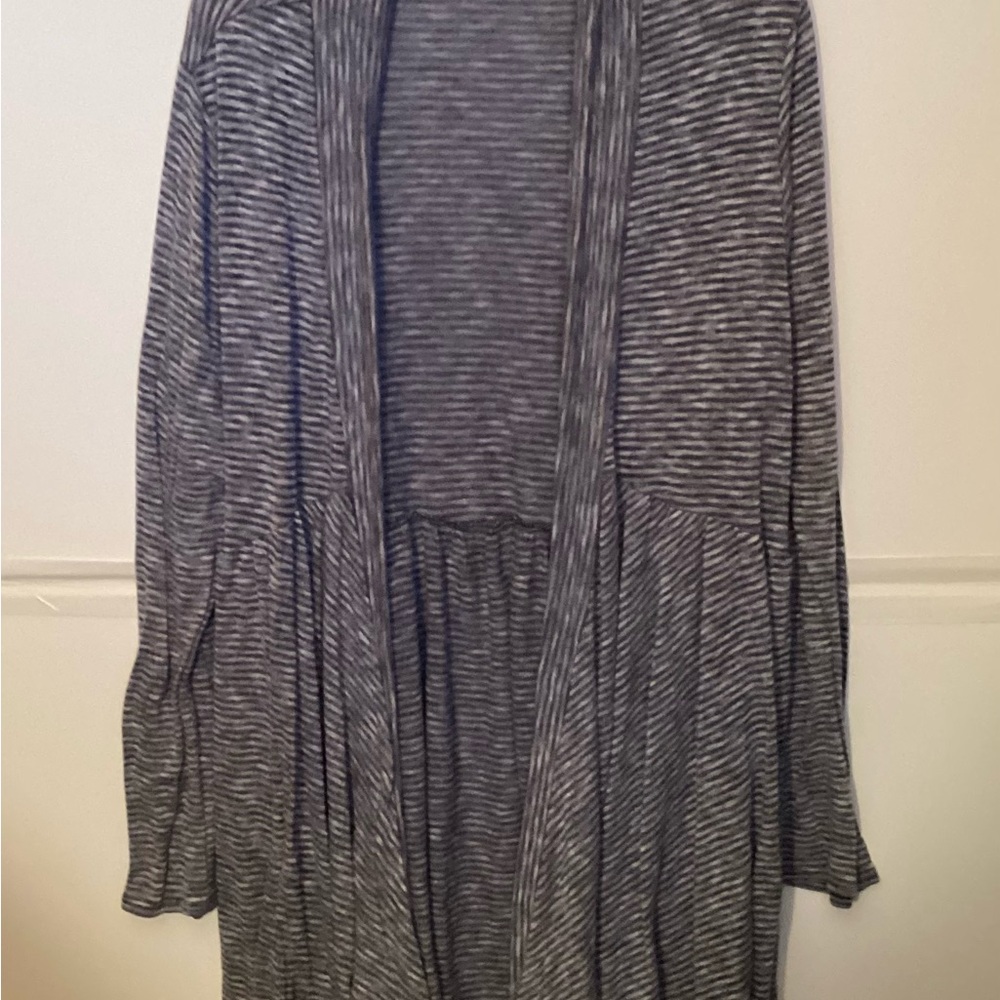 Pretty Young Thing blue and white striped cardigan. Size M